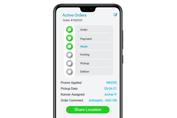 Customer Mobile app Customer Mobile app for Laundry Management Software Solution
