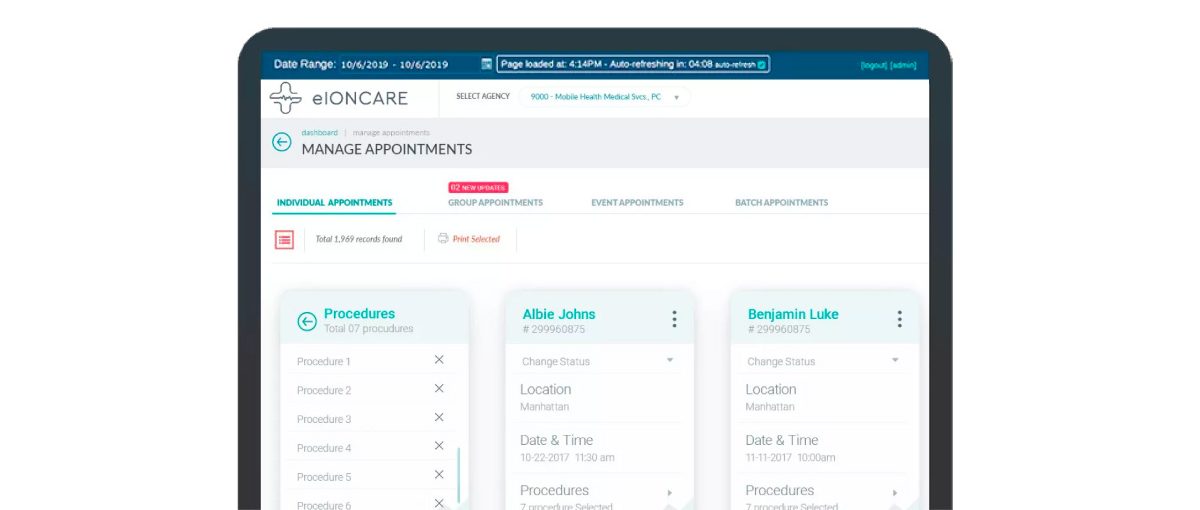 Case Study – Modernizing Legacy Admin Soln Administration management solution manage appointments dashboard