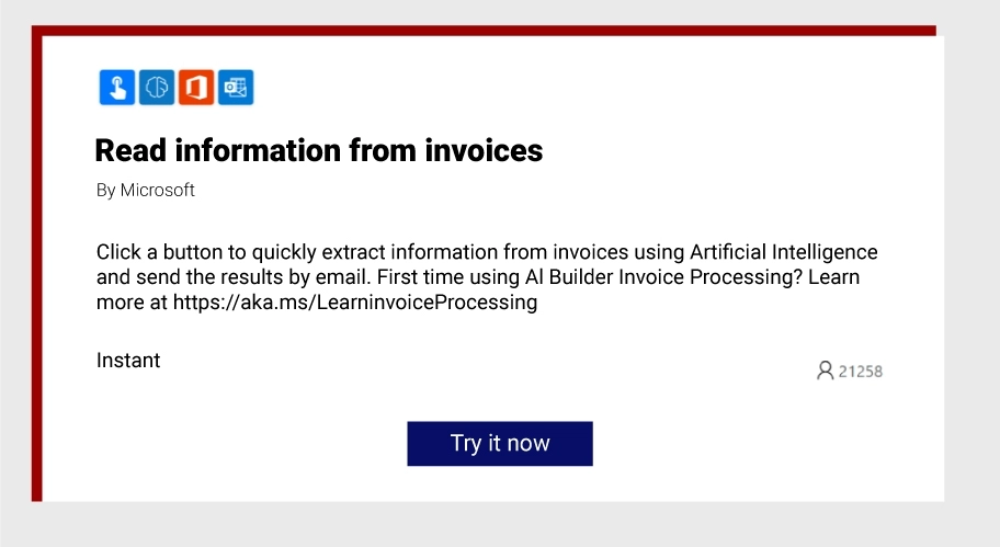 Read information from invoices Read information from invoices