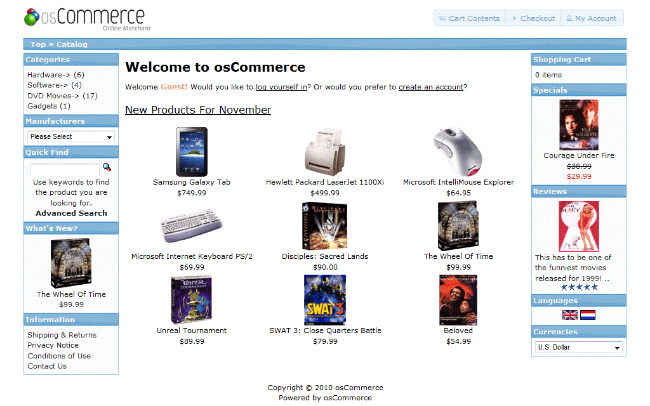 OsCommerce-Screenshot