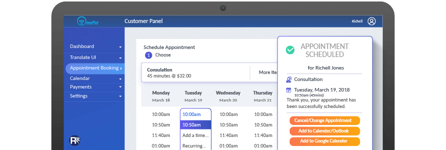 Customer Panel Of Drupal Appointment Booking Solution Customer Panel Of Drupal Appointment Booking Solution