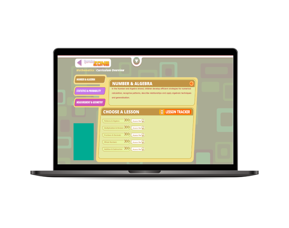 Modernized Digital Learning Platform Curriculum Overview Section Web Screen