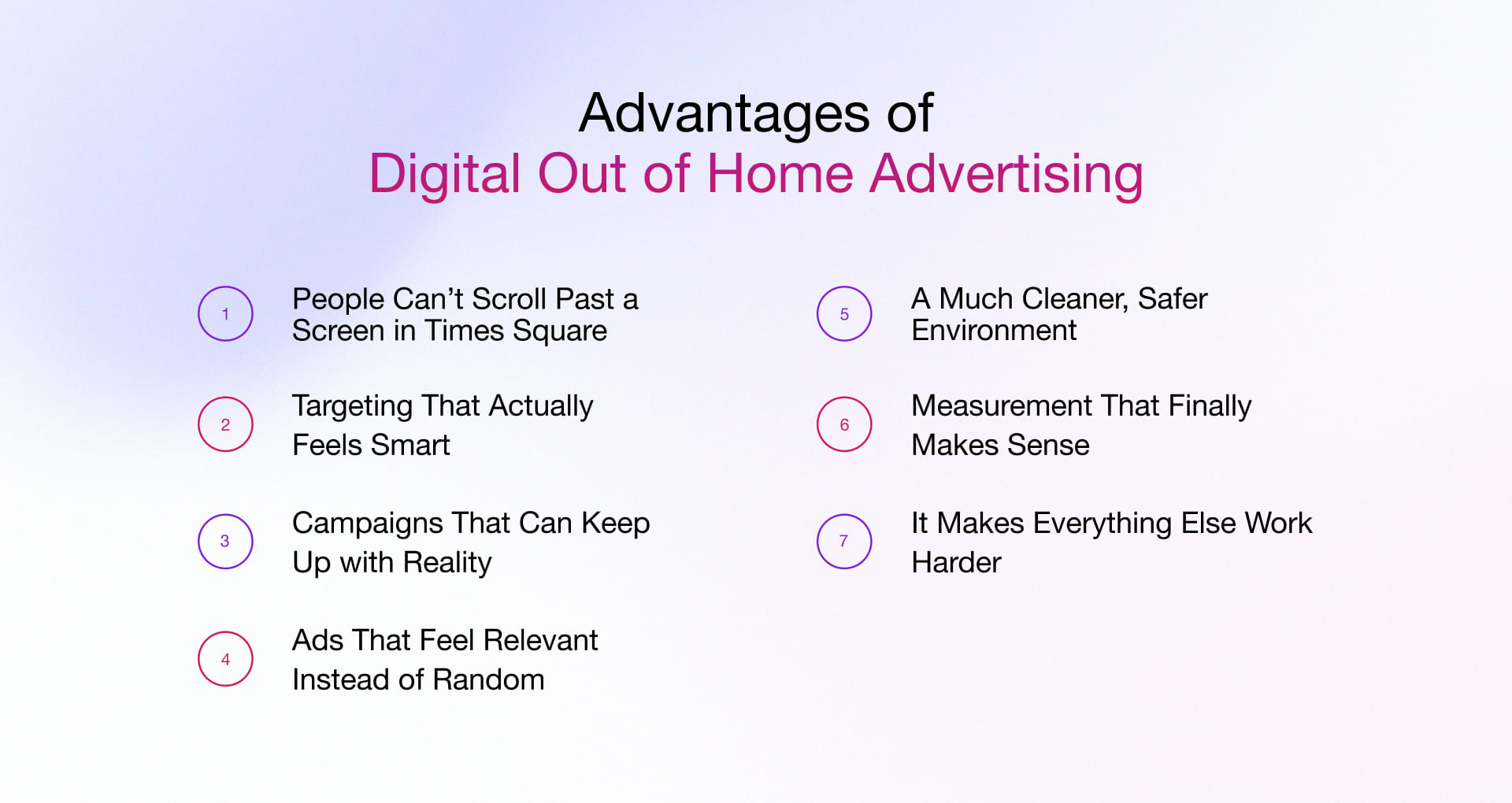 DOOH Advertising Advantages