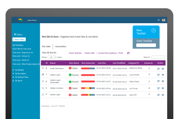 1 Test Automation for Healthcare Systems – TestSets & Run – 1 est Sets & Run - Clinic management software Test Automation