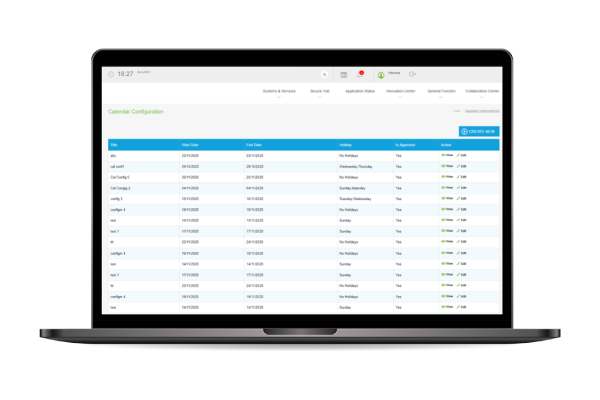 RSPL_STD-Case_SharePoint-Intranet-Portal-Development_Solution-Screen 2_Calender-Config Calendar Configuration Screen For Developed SharePoint Intranet Portal