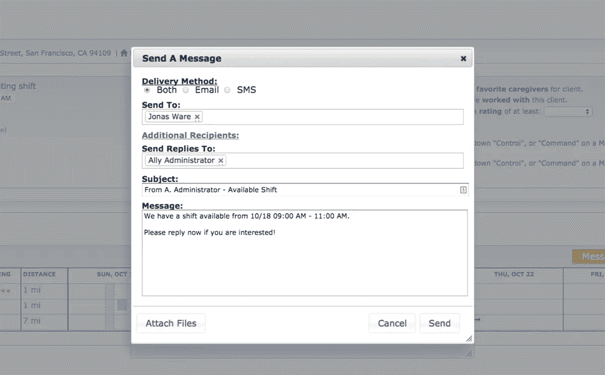 Homecare Provider Portal - project snapshot 2