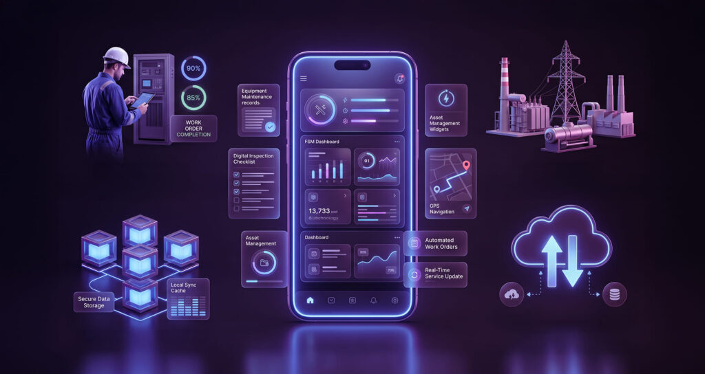 Offline First Field Service Management Application